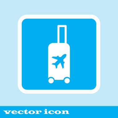 Seyahat çanta - vektör illüstrasyon izole, 