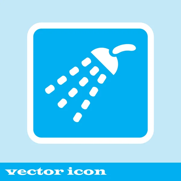 Shower spray icon. Shower vector icon. Style is flat symbol, blue icon — Stock Vector