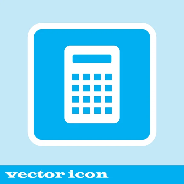 Calculadora Icono. Icono vectorial aislado. icono azul — Vector de stock