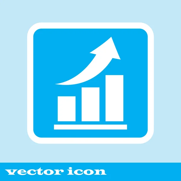 Vektorwachstum Graphik-Symbol. infografischer Diagrammvektor. klassische flache Ikone. Vektor — Stockvektor