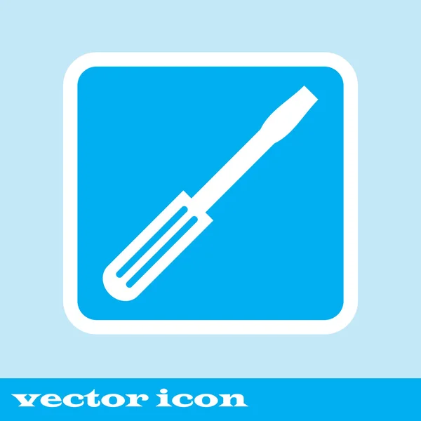 Icono del vector del destornillador. El estilo es bicolor símbolo plano, cobalto y colores azules, ángulos redondeados, fondo blanco . — Vector de stock