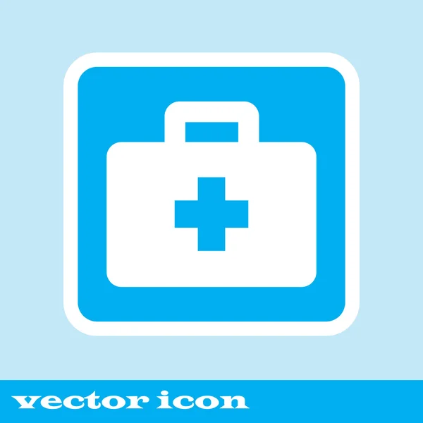 Ícone de primeiros socorros ou kit médico. saco médico — Vetor de Stock