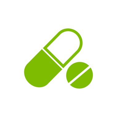 İlaç vektör ikonu hapları, tabletler, kapsüller.