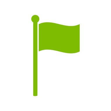 bayrak simgesi Web sitesi işareti harita işareti sembol öğesi. Yeşil simge