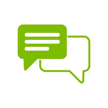 Konuşma kabarcıklar simgesi. pictograf simgesini veya sohbet. Yeşil simge