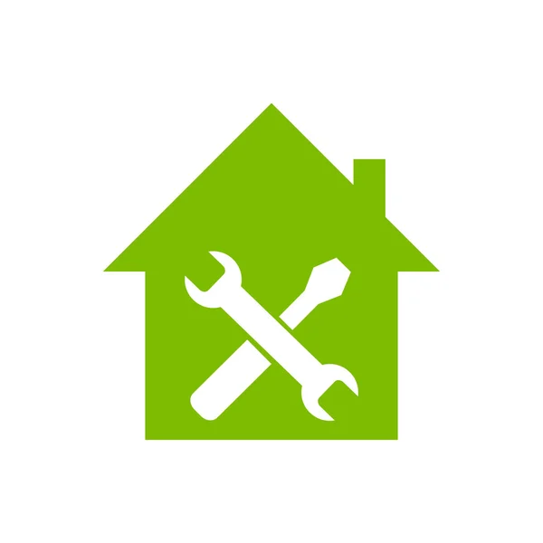 Home Reparatie pictogram. groen pictogram — Stockvector