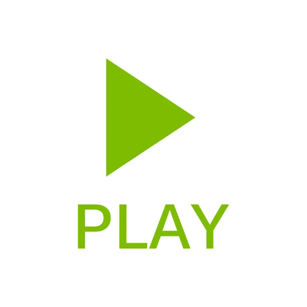 Play-Symbol, Vektor. grünes Symbol. Folge 10 — Stockvektor