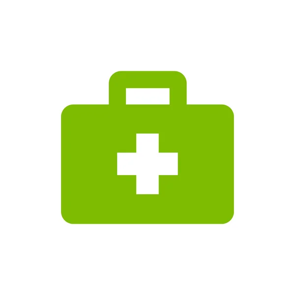 Πρώτες βοήθειες ή ιατρικό κιβώτιο εικονίδιο. ιατρική τσάντα — Διανυσματικό Αρχείο