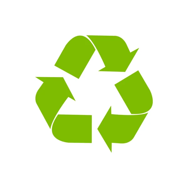 Vector reciclar símbolo. reciclar icono de vector. icono verde — Vector de stock