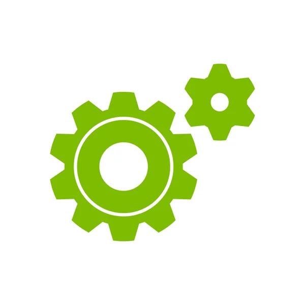 Ikonen av redskap. Platt stil. Grön ikon — Stock vektor