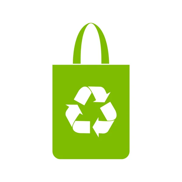 Saco Eco, Saco com símbolo de reciclagem - Vetor —  Vetores de Stock