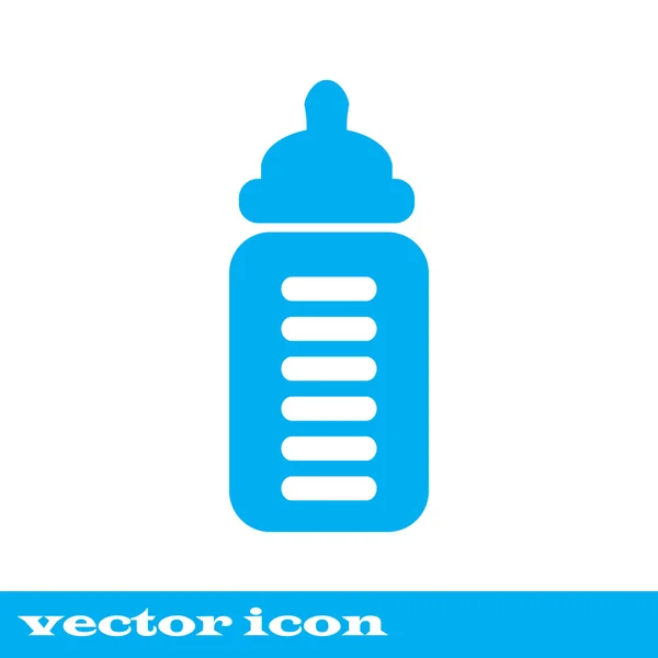 Icône de biberon lait bébé. icône bleue — Image vectorielle