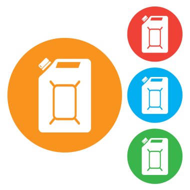 benzin vektör logo tasarım şablonu. Jerry benzin veya yağ simgesi olabilir. renk simgesi