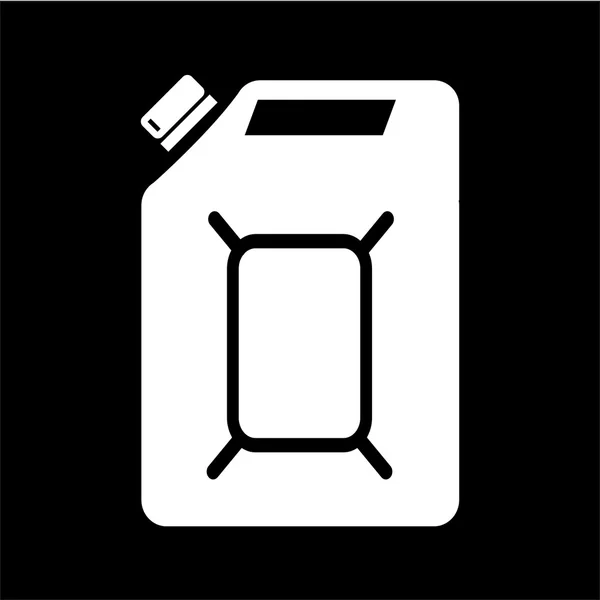 Bensiini vektori logo suunnittelu malli. Jerry kanisteri bensiiniä tai öljyä kuvaketta. musta kuvake — vektorikuva