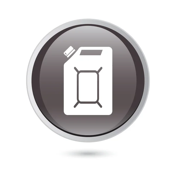 Benzin vektör logo tasarım şablonu. Jerry benzin veya yağ simgesi olabilir. siyah düğme — Stok Vektör