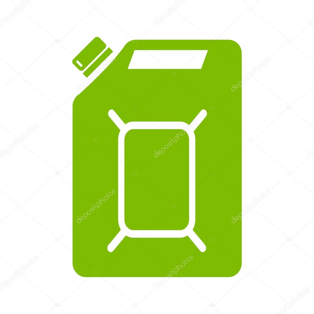 gasoline vector logo design template. Jerry can of petrol or oil icon. green icon