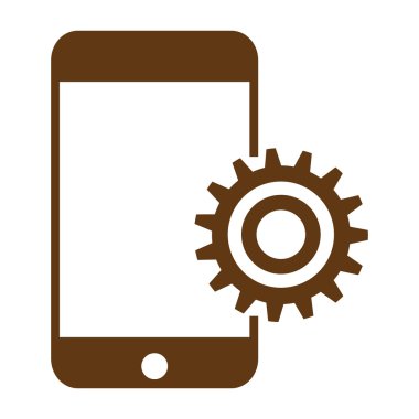 telefon ve SMM. Mobil onarım, telefon, dişli.