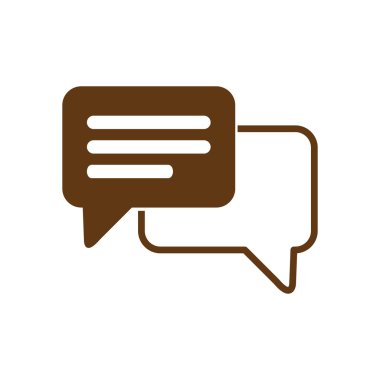 Konuşma kabarcıklar simgesi. pictograf simgesini veya sohbet. kahverengi simgesi