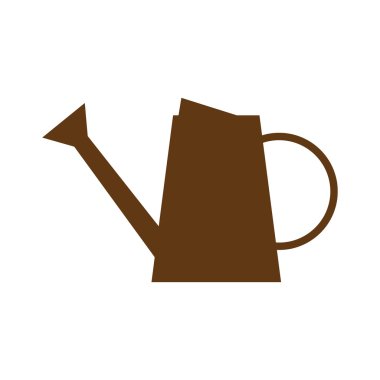 Sulama tenekesi simgesini. kahverengi simgesi. vektör