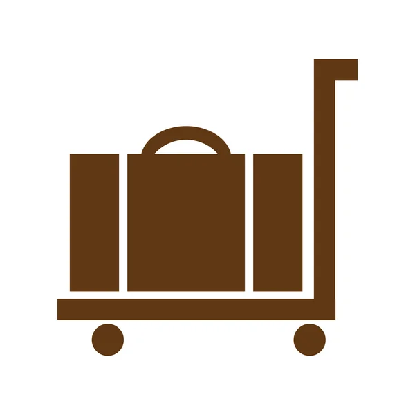 Luggage trolley vector icon,  eps 10 — Stock Vector