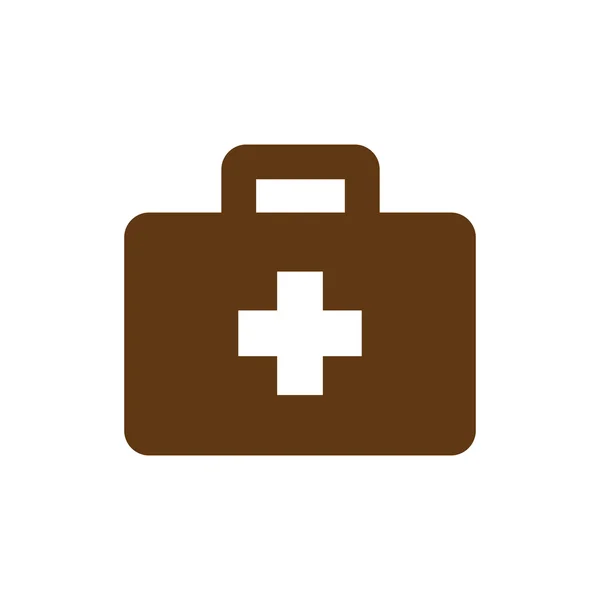 Första hjälpen eller medicinsk utrustning ikon. medicinska väska — Stock vektor