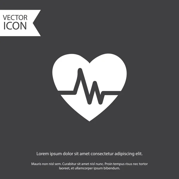 Kalp atışı Ekokardiyografi kalp sınavı şeklinde kalp ve kalp atışı. — Stok Vektör