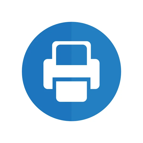 Printer Vector icon. blue icon — Stock Vector