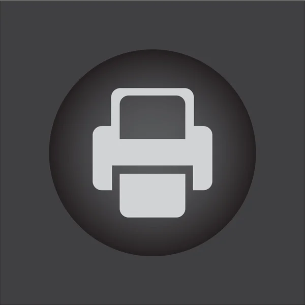 Printer Vector icon. black icon — Stock Vector