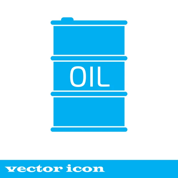 Icône ou signe baril de pétrole, illustration vectorielle. icône bleue — Image vectorielle