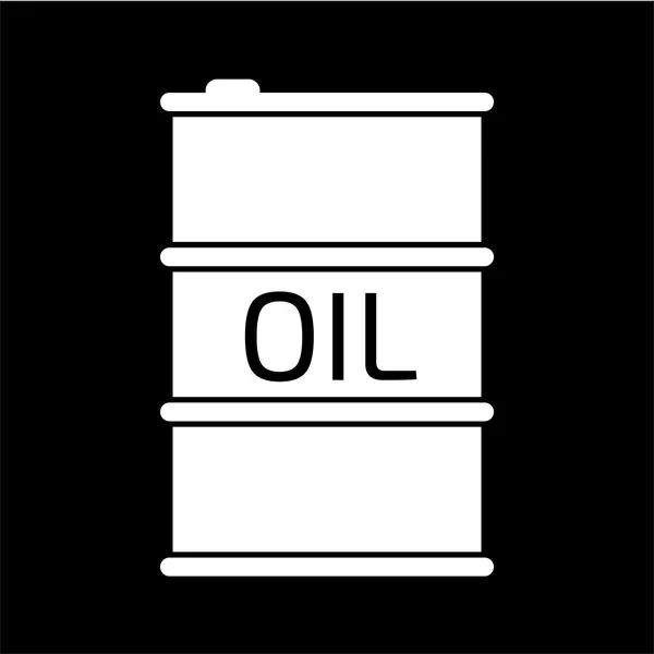 Olej z beczki ikona lub znak, ilustracji wektorowych. czarny — Wektor stockowy