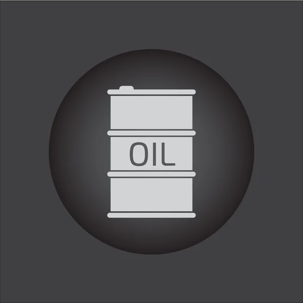 Olej z beczki ikona lub znak, ilustracji wektorowych. czarny — Wektor stockowy
