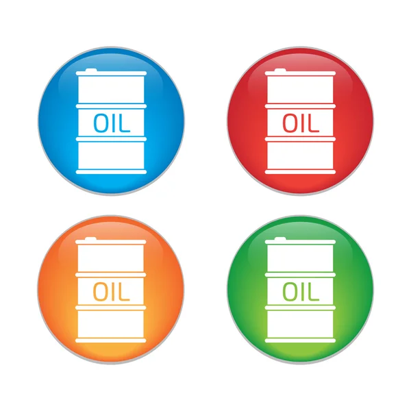 Icono o signo de barril de petróleo, ilustración vectorial. icono de color — Vector de stock