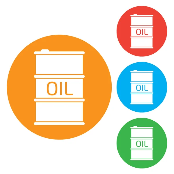 Olaj hordó ikon vagy megjelölés, illusztráció vektor. színes ikon — Stock Vector