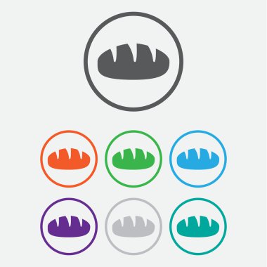 ekmek simgesi. çerçeve rengi düğmesi. EPS 10