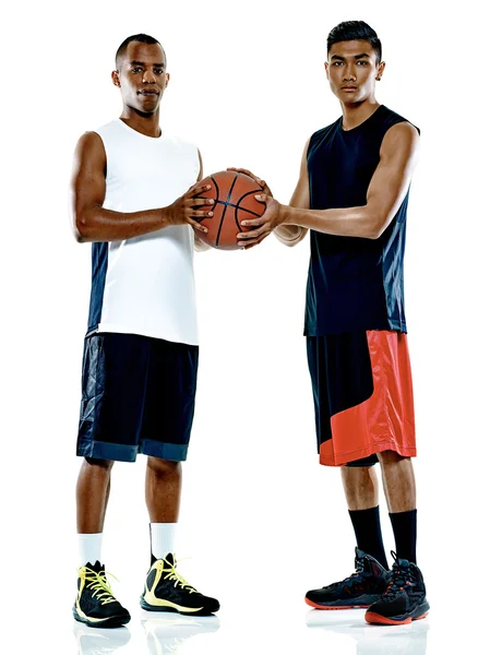 Jogadores de basquete homens Isolados — Fotografia de Stock