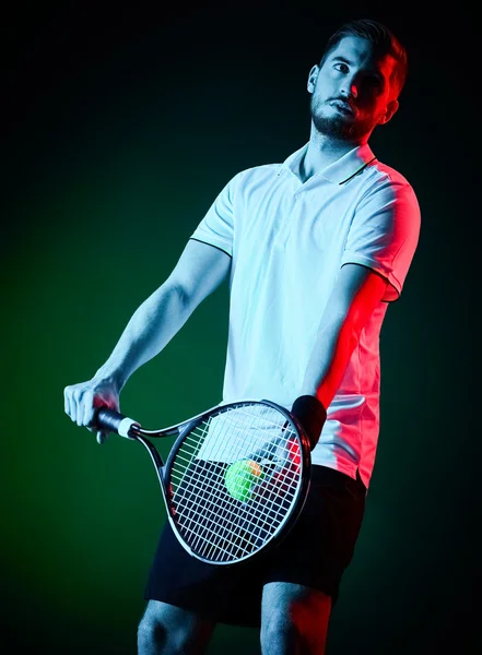 Tennis player man isolated — Stock Photo, Image