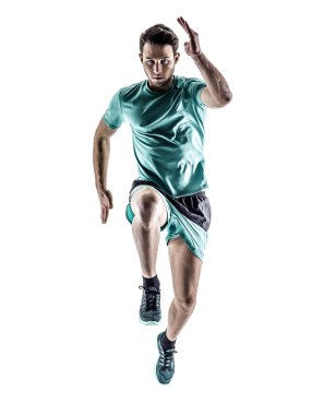 adam atlet jogger izole çalıştıran