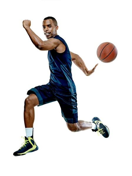 Basketball spiller mand isoleret - Stock-foto
