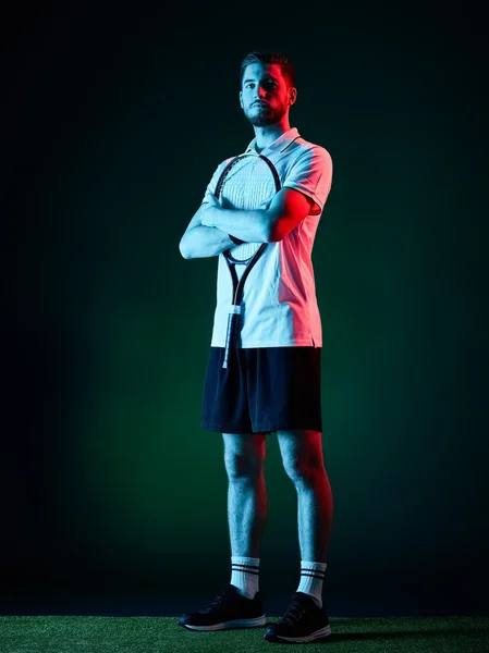 Изолированный теннисист — стоковое фото