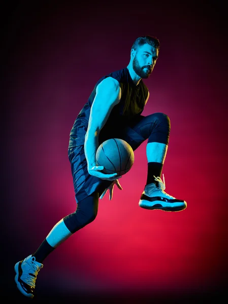 Jogador de basquete homem isolado — Fotografia de Stock