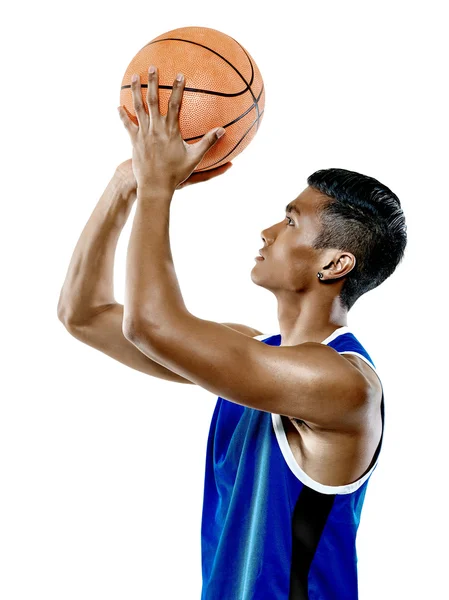 Basketbal speler man geïsoleerd — Stockfoto