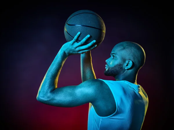 Παίκτης μπάσκετ άνθρωπος απομονωμένη — Φωτογραφία Αρχείου