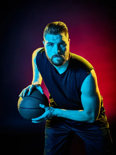 Baloncesto jugador hombre aislado — Foto de Stock