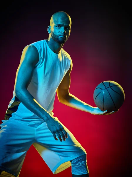 Baloncesto jugador hombre aislado — Foto de Stock