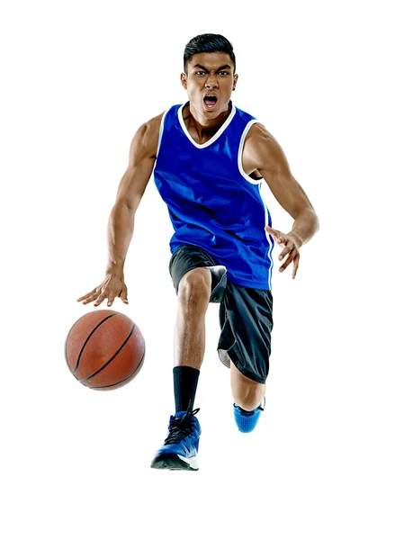 Basketbal speler man geïsoleerd — Stockfoto