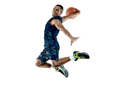 Basketbol oyuncu adam göl kenarında