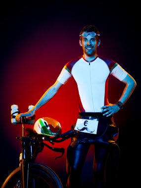 adam bisikletçi bisiklet Bisiklet triatlon izole