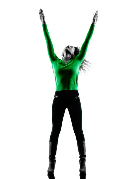 Woman silhouette isolated Dancing — Stock Photo, Image