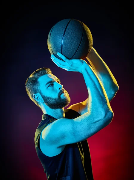 Joueur de basket-ball homme isolé — Photo