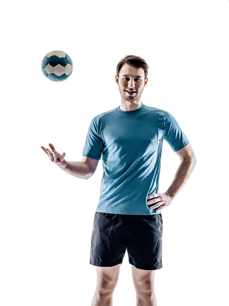 Homme joueur de handball isolé — Photo